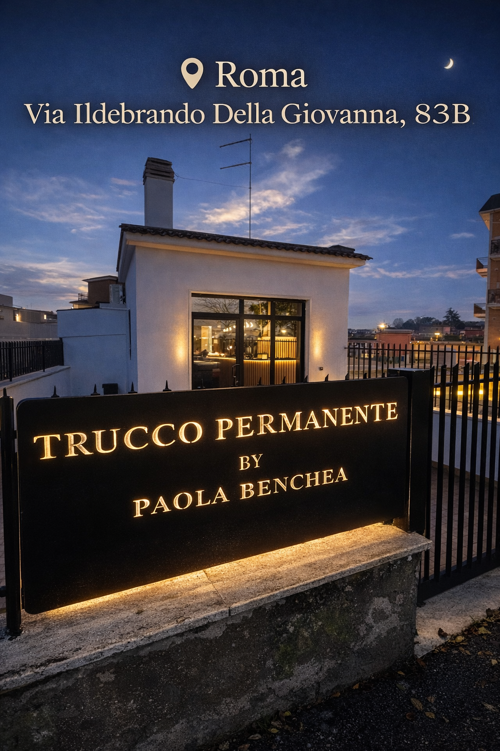 Ingresso del locale trucco permanente Paola Benchea a Roma